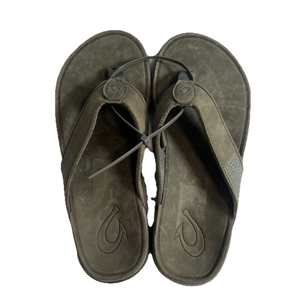 OluKai Other - OLUKAI Tuahine Men's 10465-4Q4Q Stone Size 8 FLIP FLOPS-New